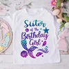 Lovely Mermaid Design Birthday Girl T-shirt Birthday Gift Party Clothes Funny T Shirts Family Matching Clothes Outfits 5