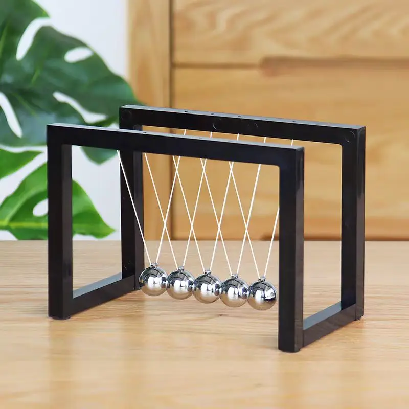 Newtons Cradle Balance Pendulum 5 Balls Perpetual Motion Art Decompressive Science Psychology Home Offic Decor Desk Toys