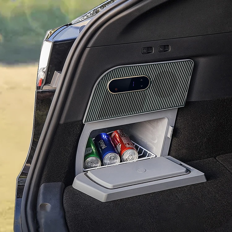 

15L Mini Fridge for Model Y 12v Small Refrigerator for Food, Drinks, Skin Care, Beauty & Breast Milk Dual Core Cooling