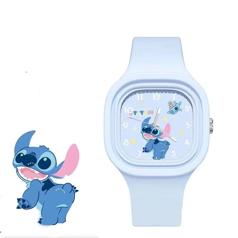 Kawaii Anime Disney Watch  Lilo & Stitch Children Watchs Sports Silicone Watch Cartoon Mickey Minnie Watch Kids Toy Gifts 5