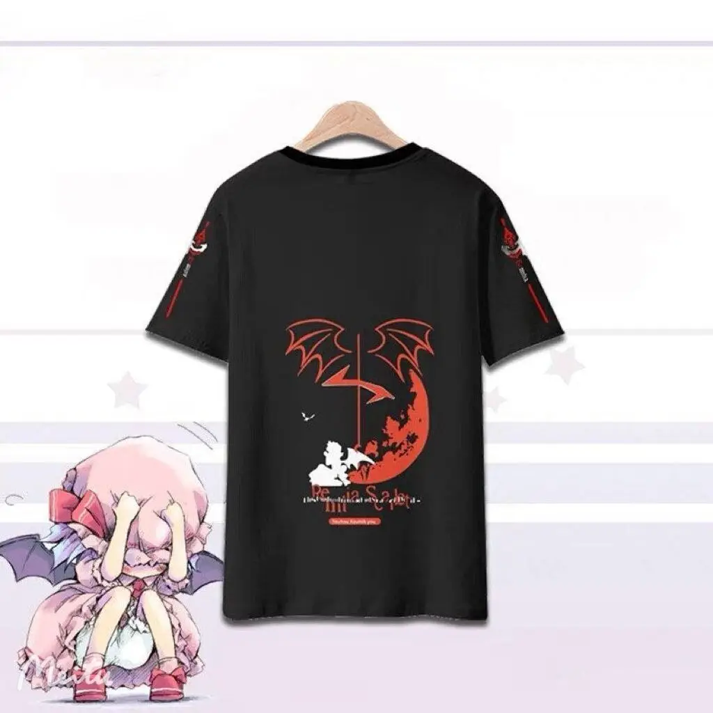 

NEW TouHou Project Flandre Scarlet 3D T-shirt Summer Round Neck Short Sleeve Kimono Popular Game Anime Streetwear Plus Size