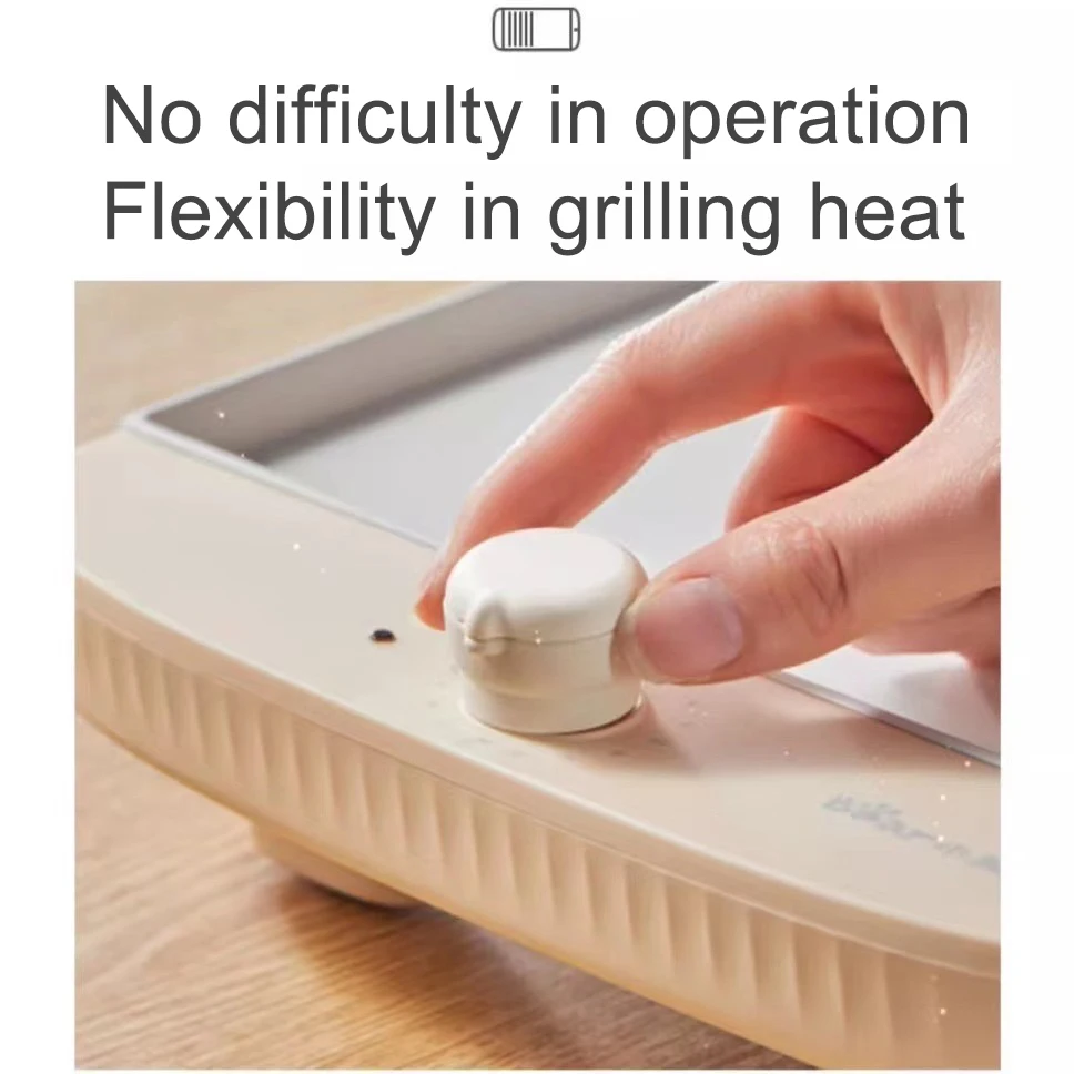 Barbecue Pan Electric Oven Household Indoor Light Smoke Multi functional Non stick Grilled skewers Machine Barbecue Pan 3