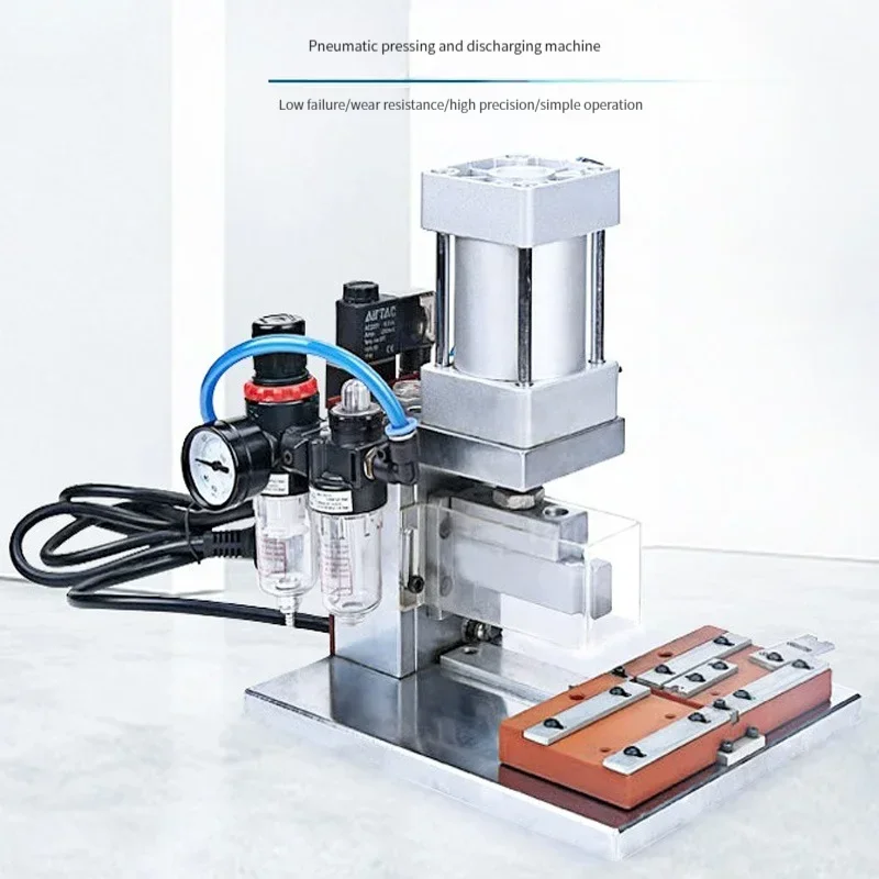 

Wire laying and pressing machine, pneumatic crimping machine, wire harness, pneumatic automatic riveting machine