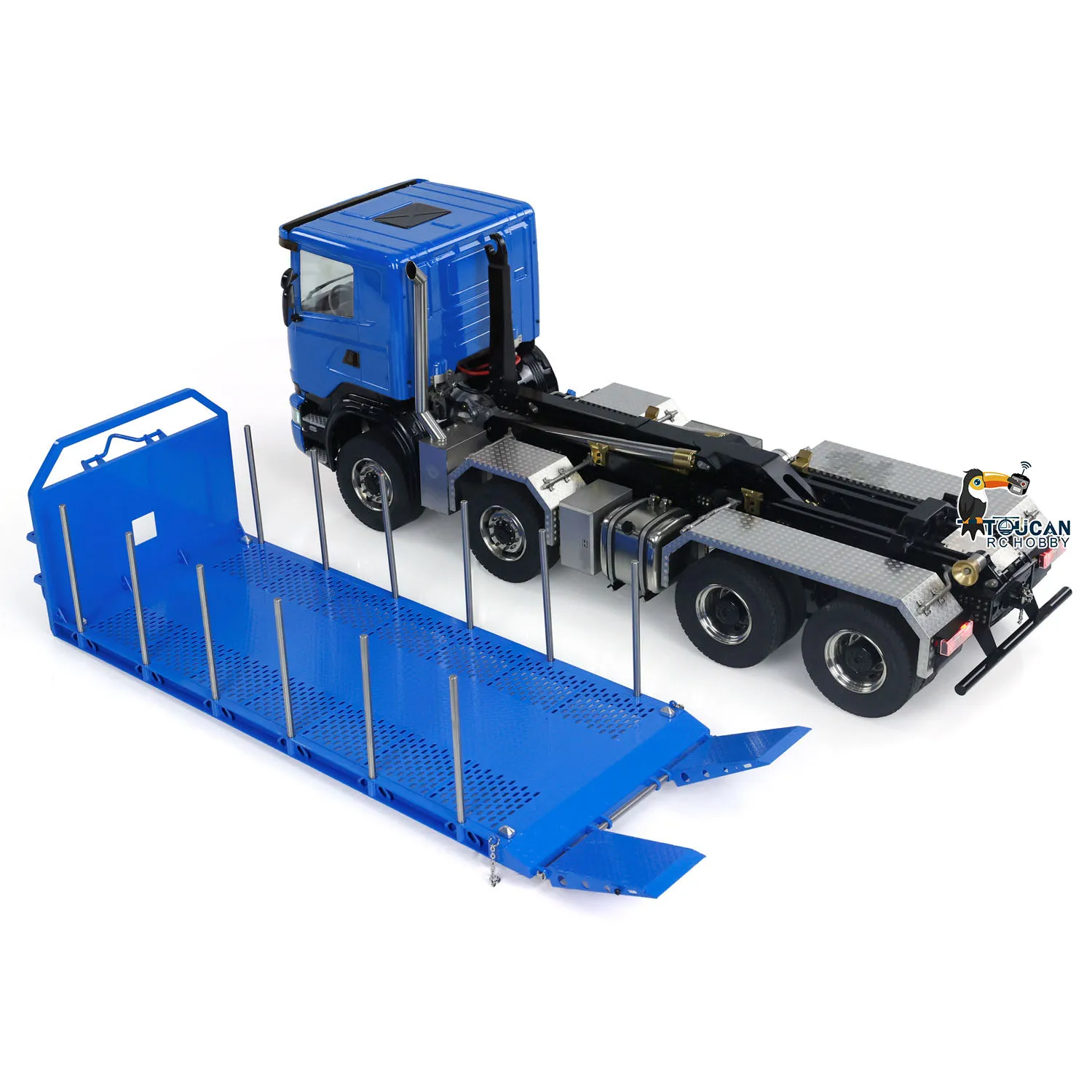 1/14 RC Hydraulic Metal Dump Truck 8x8 3-speed Gearbox Dumper Car Differential Lock Axles Tipper Truck Model Toy Gift 4