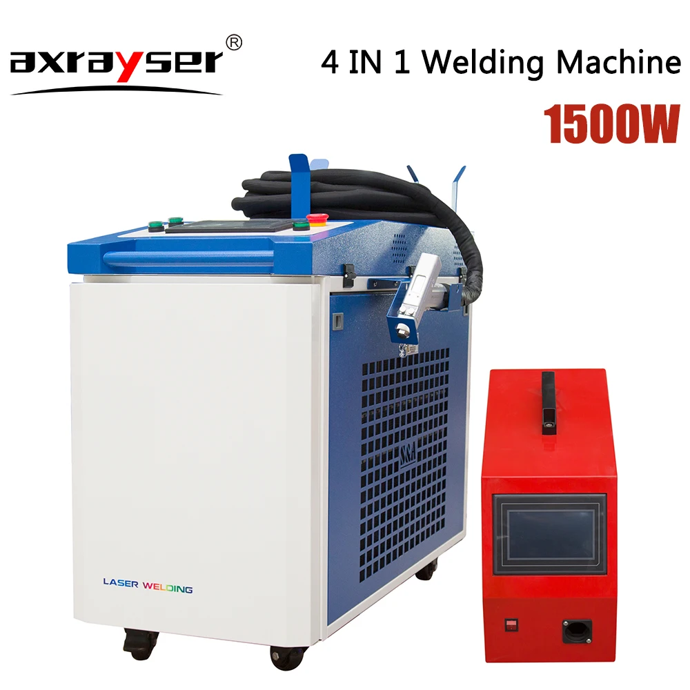 4 in 1 Handheld 1500W Fiber Laser Welding Cutting Machine with Raytools Original Welding Gun BW101