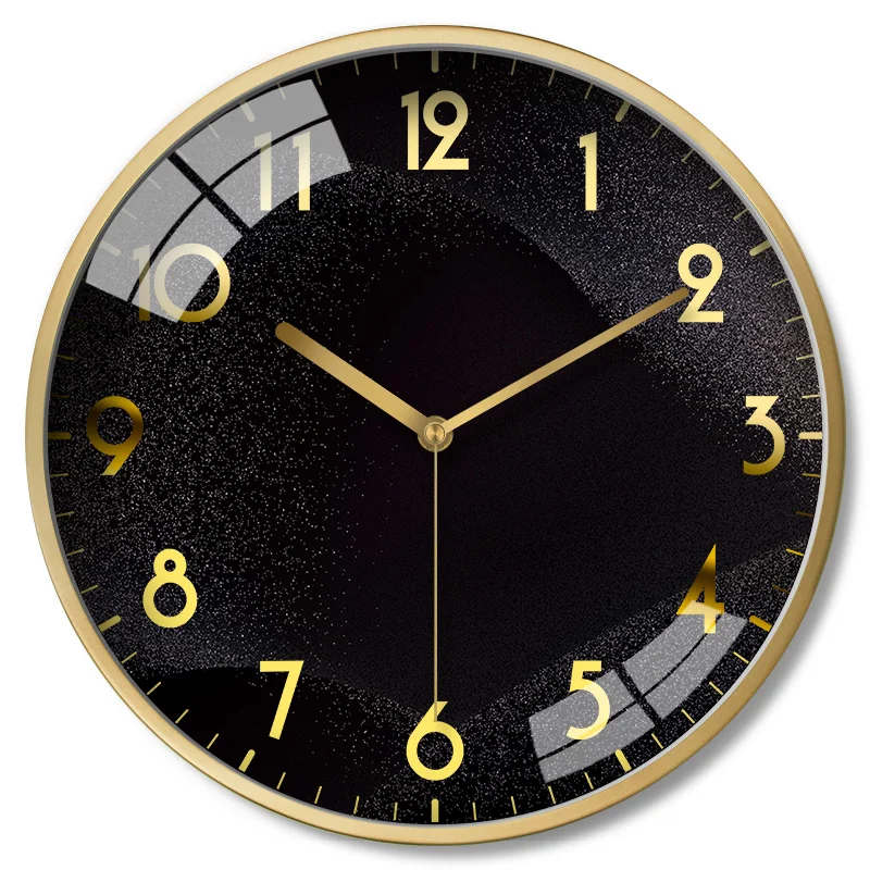 Large Black Metal Wall Clock Style 4  
