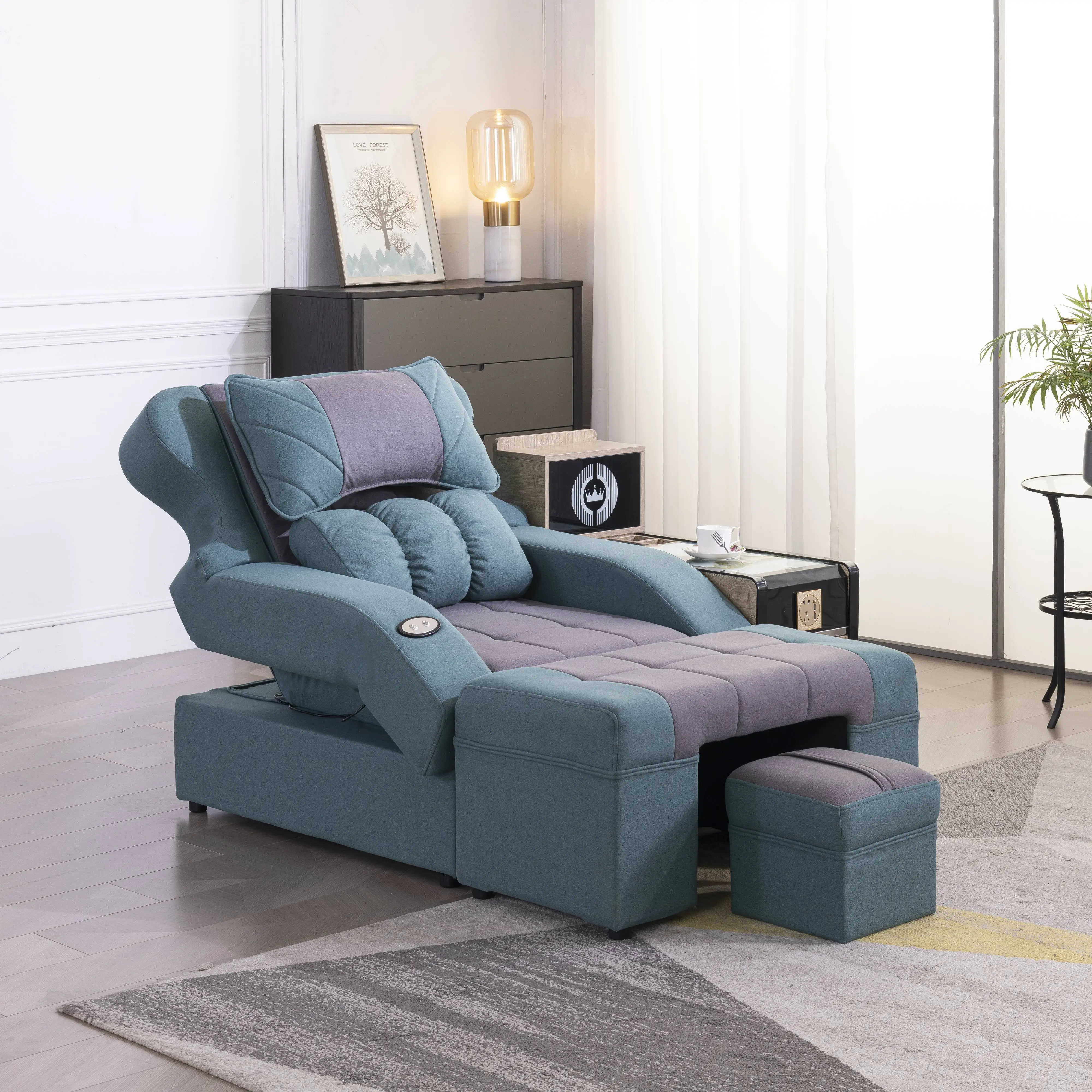 

Designer Throne Pedicure Chair Nails Tattoo Modern Electric Recliner Chair Foot Spa Luxury Sofa Manicura Beauty Furniture ZT50PC