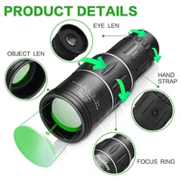 16x52 Dual Focus Monocular Upgrade Handheld Telescope 66m/8000m for Camping Concerts Fishing Hunting Spotting 2