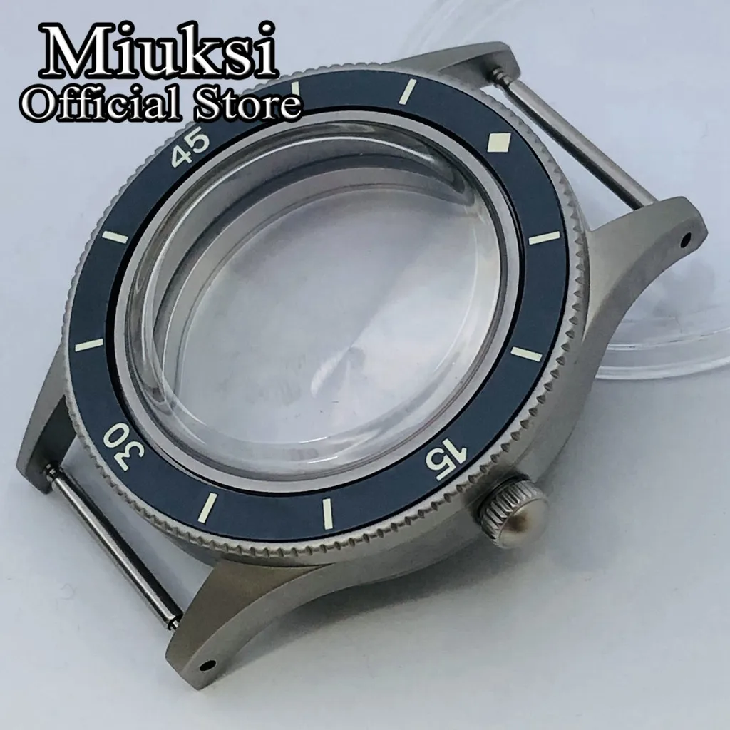 Miuksi 40mm Retro Watch Case with Domed Glass and Luminous Bezel