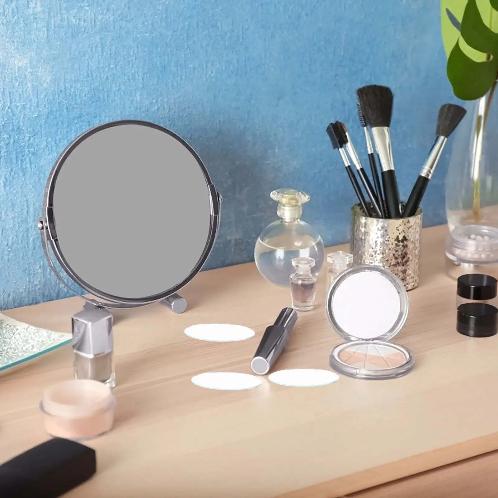 DIY 메이크업 거울에 대 한 20Pcs 타원형 모양의 거울 렌즈 미니 작은 타원형 클리어 렌즈 휴대용 사용 공예 선물