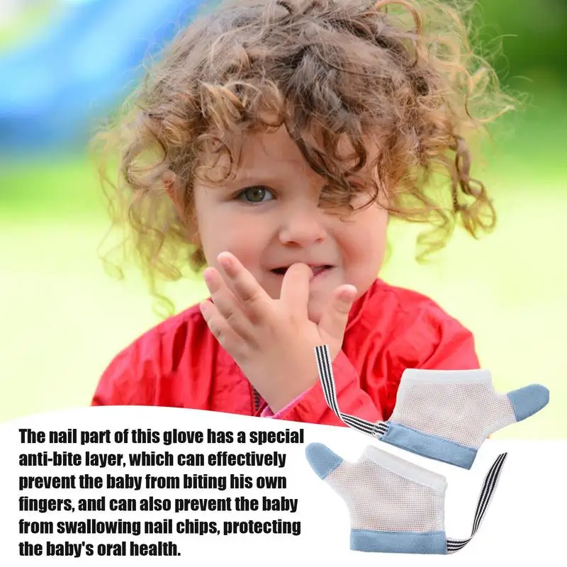 Stop Thumb Sucking For Kids 1 Pair Bite-Resistant Thumb Sucking Guard Adjustable Breathable Sucker Stopper And Finger thumb sucking guard