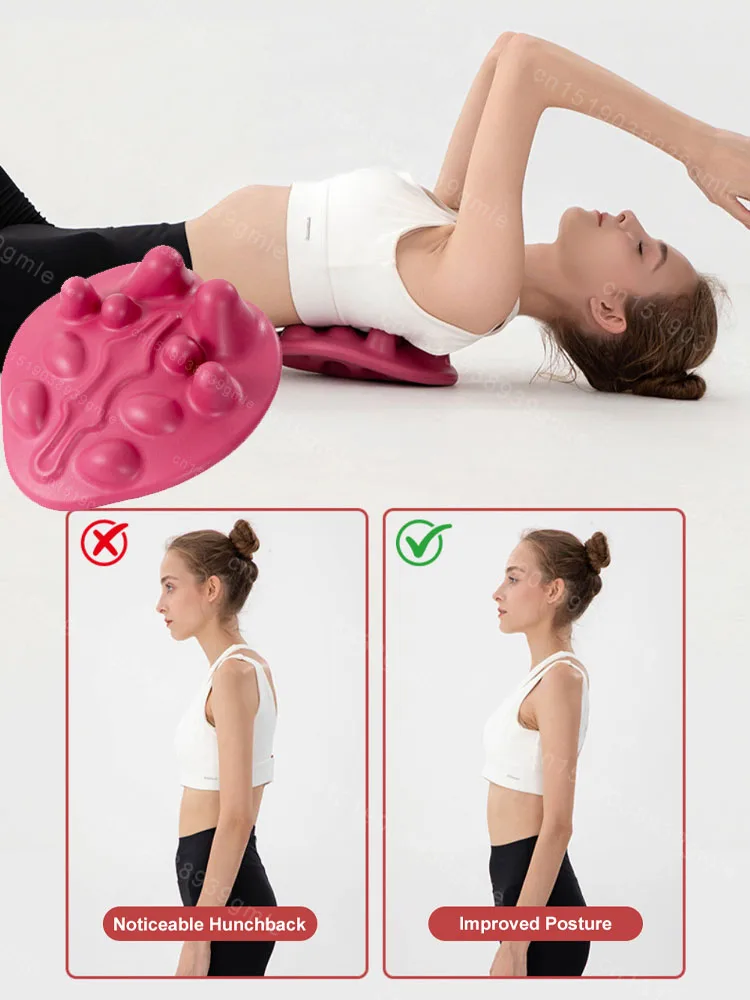 Cervical Traction Device Neck Stretcher Trigger Point Massager Spine Alignment Shoulder Pain Relief Ergonomic Acupressure Device