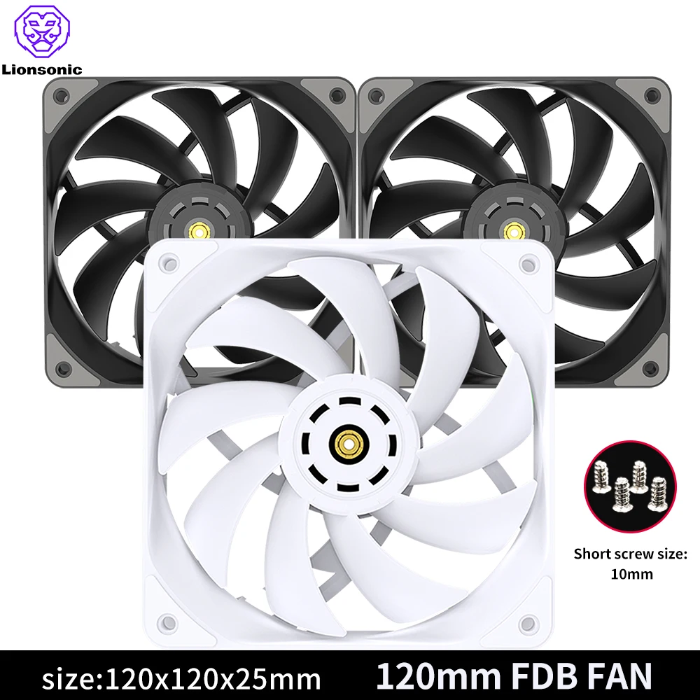 

High Performance 400-1800RPM 4PIN PWM White 12cm Computer Case Cooling System Fan FDB Silent PC Gamer CPU Cooler 120mm Fans Kit