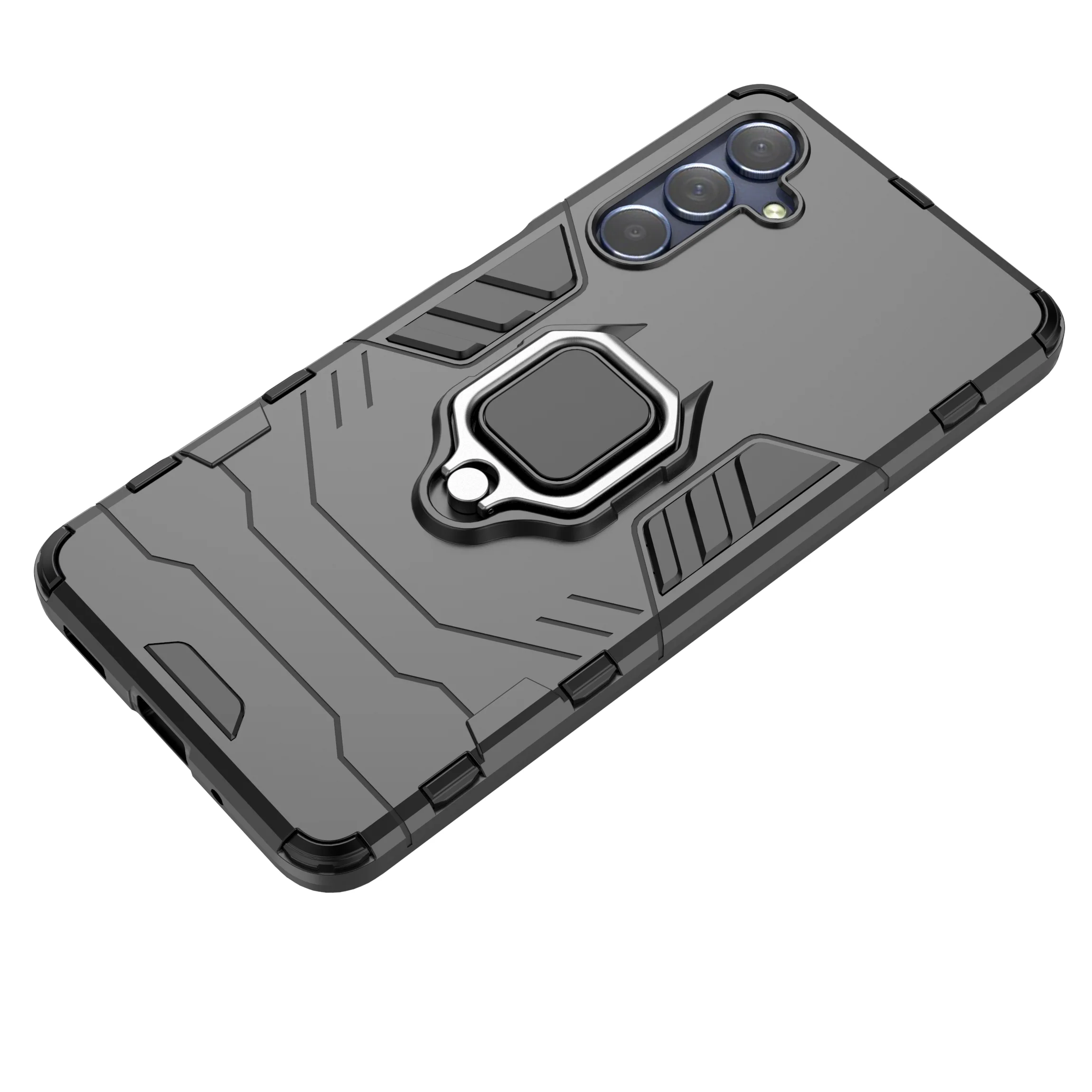 Shockproof Phone Case with Ring Stand and Enhanced Protection