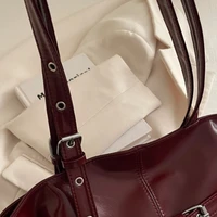 Large Capacity Women’s Shoulder Bag Tote Commuter Bag Simple Vintage Cross-Border New Style Bag Versatile Sensation 2025