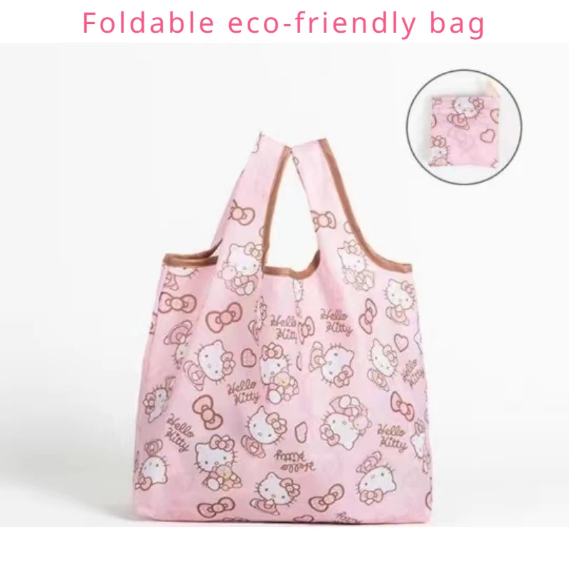 

Sanrio Hello Kitty Reusable Bags Anime Figure Anime Merchandise Decoration Cute Waterproof Cartoon Eco-Friendly Convenience Pack