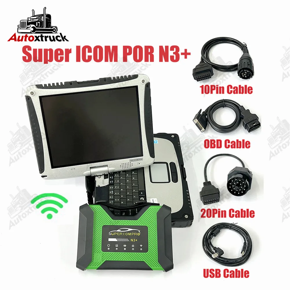 

CF19 CF-19 Laptop Truck Diagnosis Scanner SUPER ICOM PRO N3 Dual Heat Dissipation MB PRO N3+ USB 3.0 interface Heavy duty