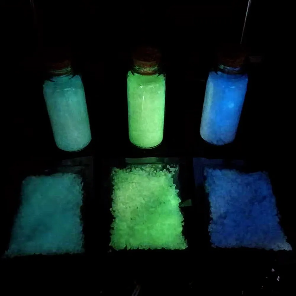 SUEF 1 Bag Colorful Fluorescent Glow Powder Super luminous Particles Sand Glow Pigment in the Dark Home Party Decor @3