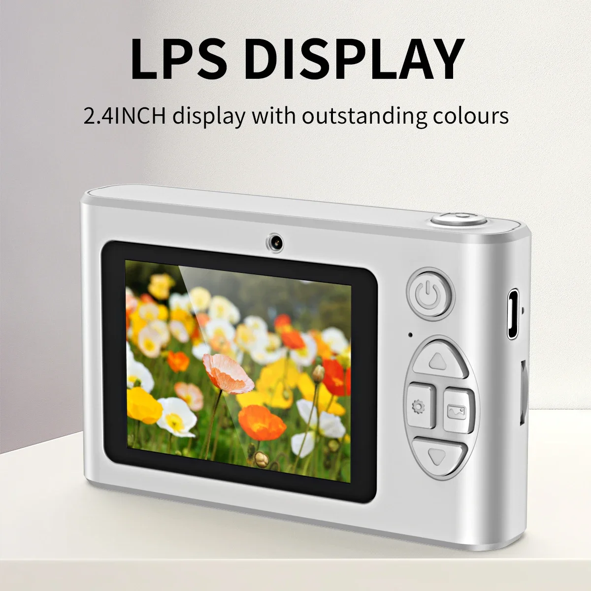 4K HD Mini Digital Camera Sony lens 44M Pixels 2.4 Inch Screen Student Digital Cam Auto Focus 4x Zoom Photography Outdoor Travel 4