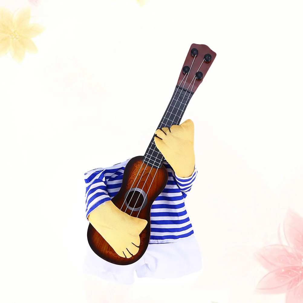 

Funny Dog Costumes Pet Guitar Cosplay Costume Playing Guitar Christmas Party Halloween Costumes Outfit Small Medium Pet Dog