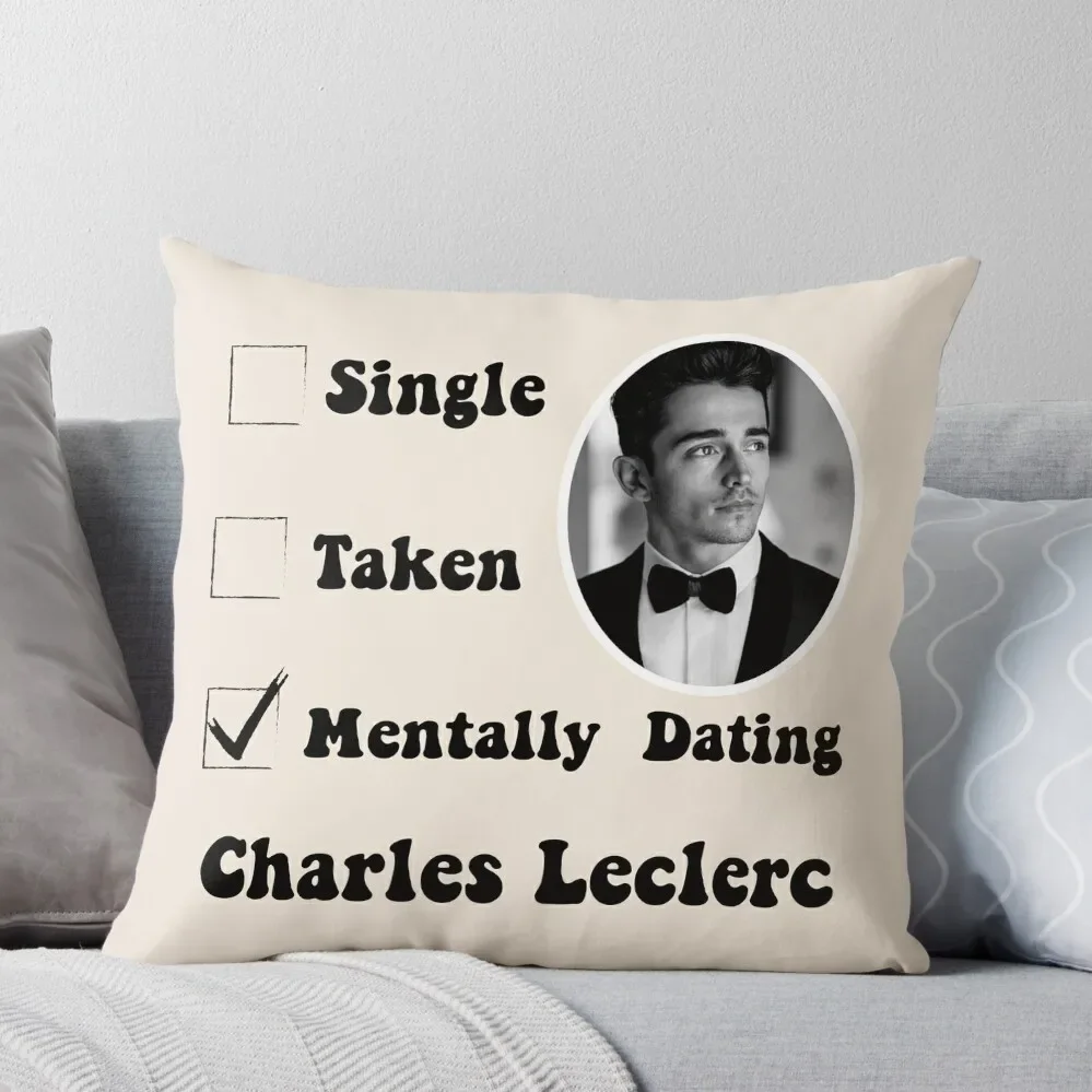 

Mentally Dating Charles Leclerc Throw Pillow Pillowcases Cushion Covers Sofa Sofa Cover luxury decor