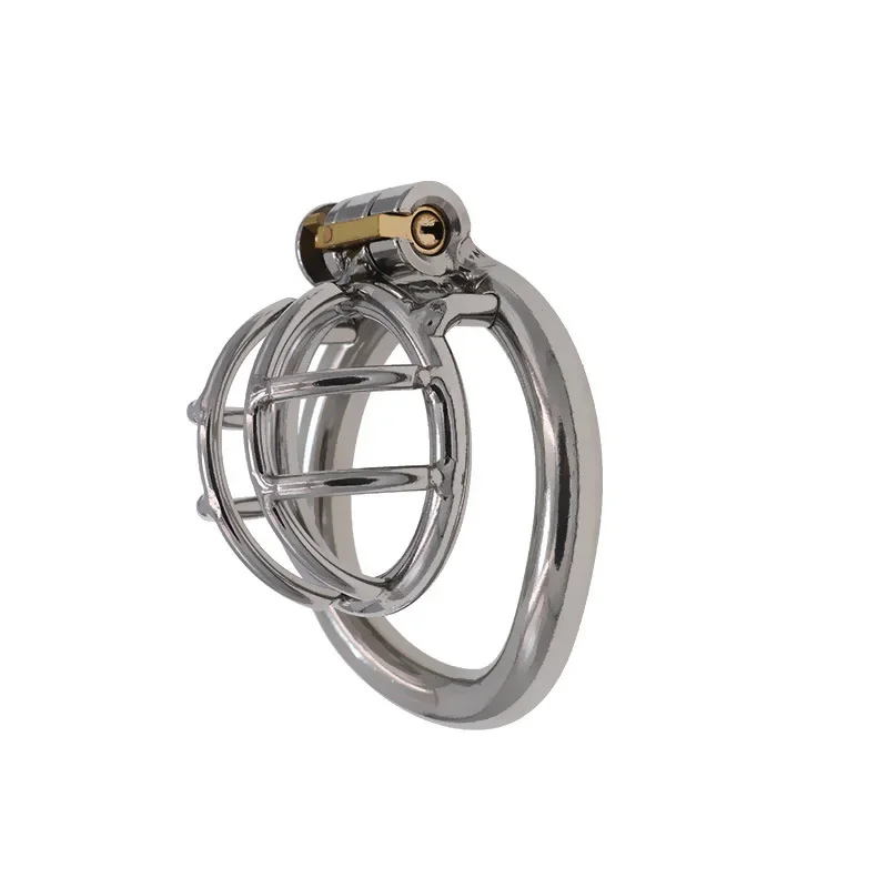 Mini Breathable Male Chastity Belt Metal Penis Lock Cock Cage Penis Ring Bondage CB Lock Adult Flirtation Products Male 18