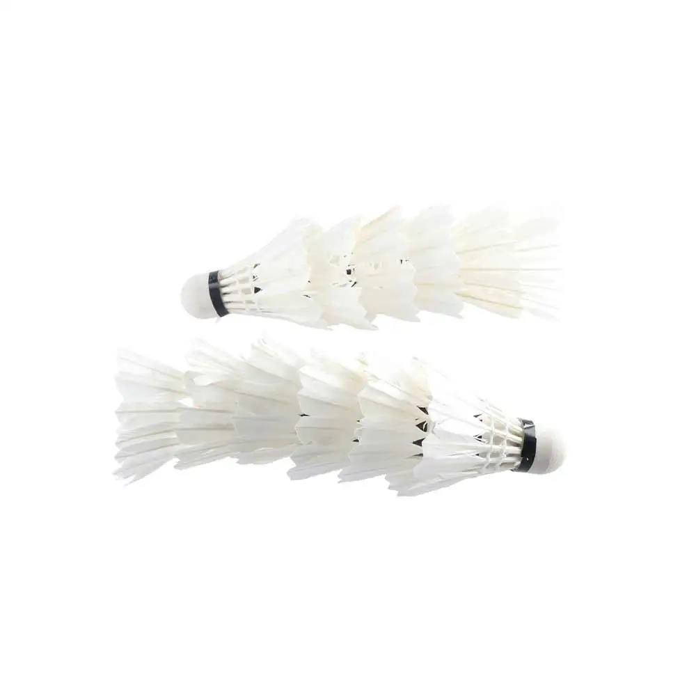 Professional Goose Feather Badminton Shuttlecocks 12 Pack White_voghion.com