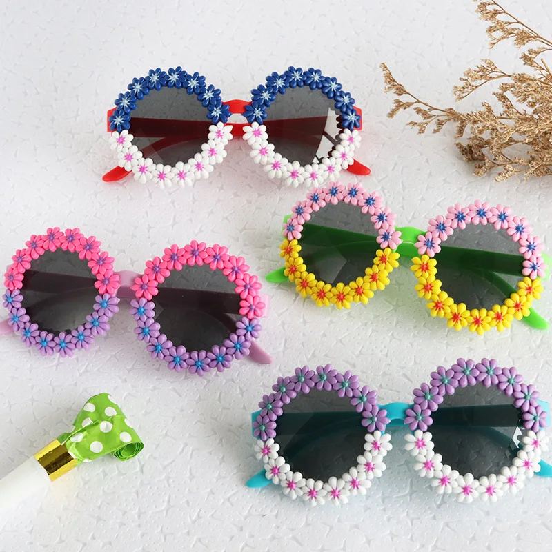

Children Round Flower Sunglasses New Kids Sunglasses Girls Boys Baby Sport Shades Glasses UV400 Outdoor Sun Protection Eyewear
