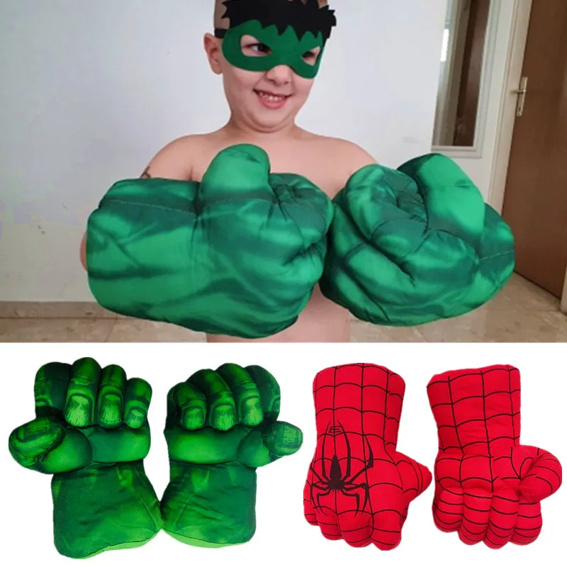 Gants de boxe Hulk pour adultes et enfants, en peluche musculaire, pour  combat, super-héros vert, Cosplay américain, accessoires, jouets, cadeaux -  AliExpress