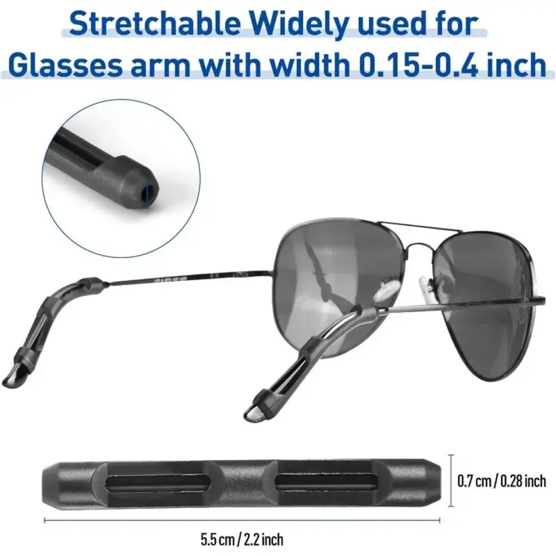 10/20pcs Glasses Anti-slip Silicone Sleeve Eye Frame Leg Drag Fixed Ear Hook Bracket Anti-drop Artifact Glasses Accessories