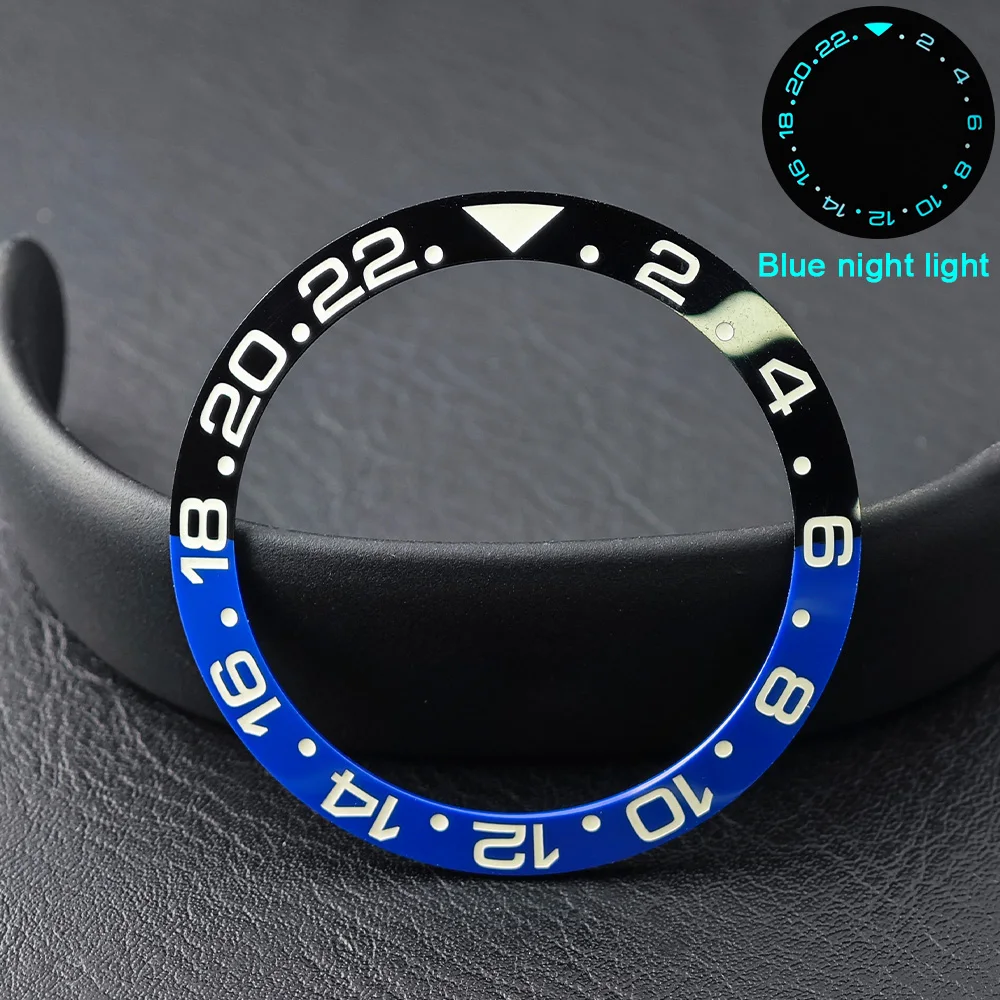 Men's Watch Replacement Bezel Insert with Tilted Ceramic and Carbon Fiber Texture