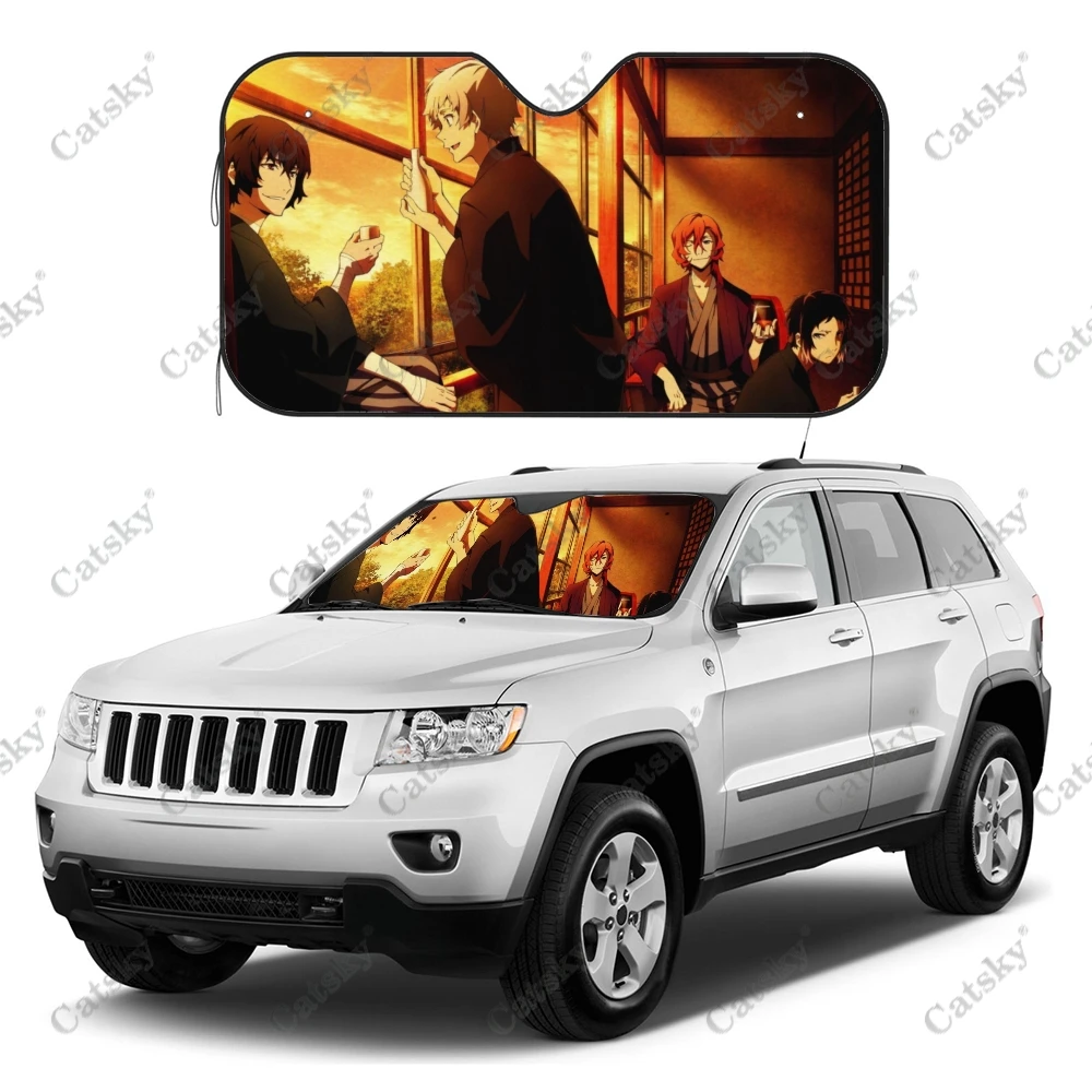 

Bungou Stray Dogs Car Windshield UV-proof Sunvisor, Car Windshield Sunshade Protect, Auto Accessories Car Sunshade Kepp Car Cool