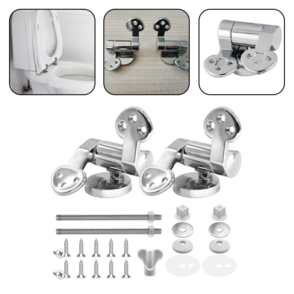 Toilet Seat Hinge Replacement Parts Toilet Lid Fixing Soft Close Mechanism Mountings Hinge Screws Bolts Nuts