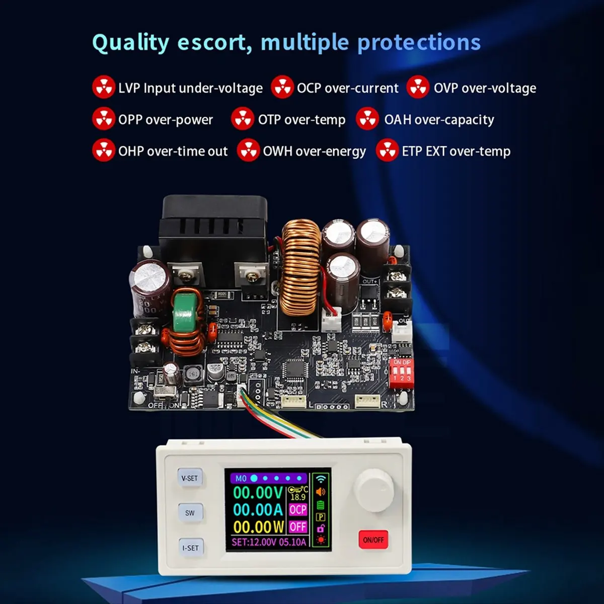 (A23G) XY6020LS CNC DC 벅 부스트 컨버터 20A 1200W 실험실 전력 조정기 정전압 및 전류 충전 모듈