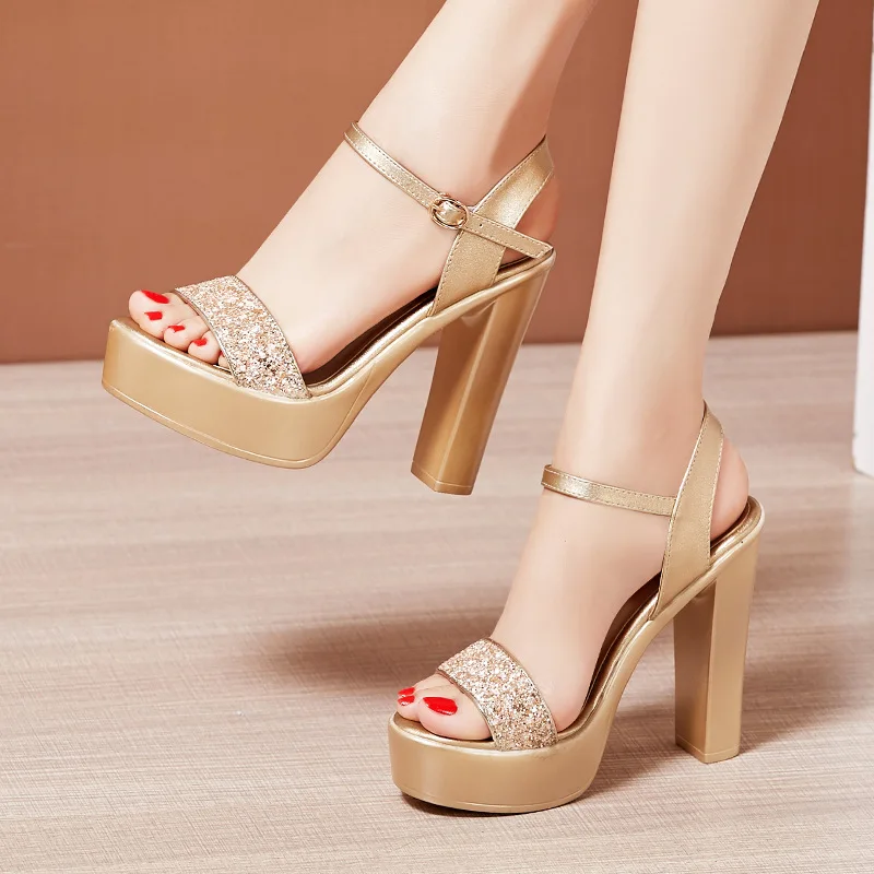Sandales romaines à talons plats pour femmes - Sasaquoy - Bleu Sandales romaines à talons plats pour femmes - Sasaquoy - Bleu