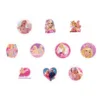 500/2000PCS Anime Barbie Stickers Kawaii Pikachu Charizard Round Seal Stickers Rolls Stickers Graffiti Luggage Stickers Toys 5