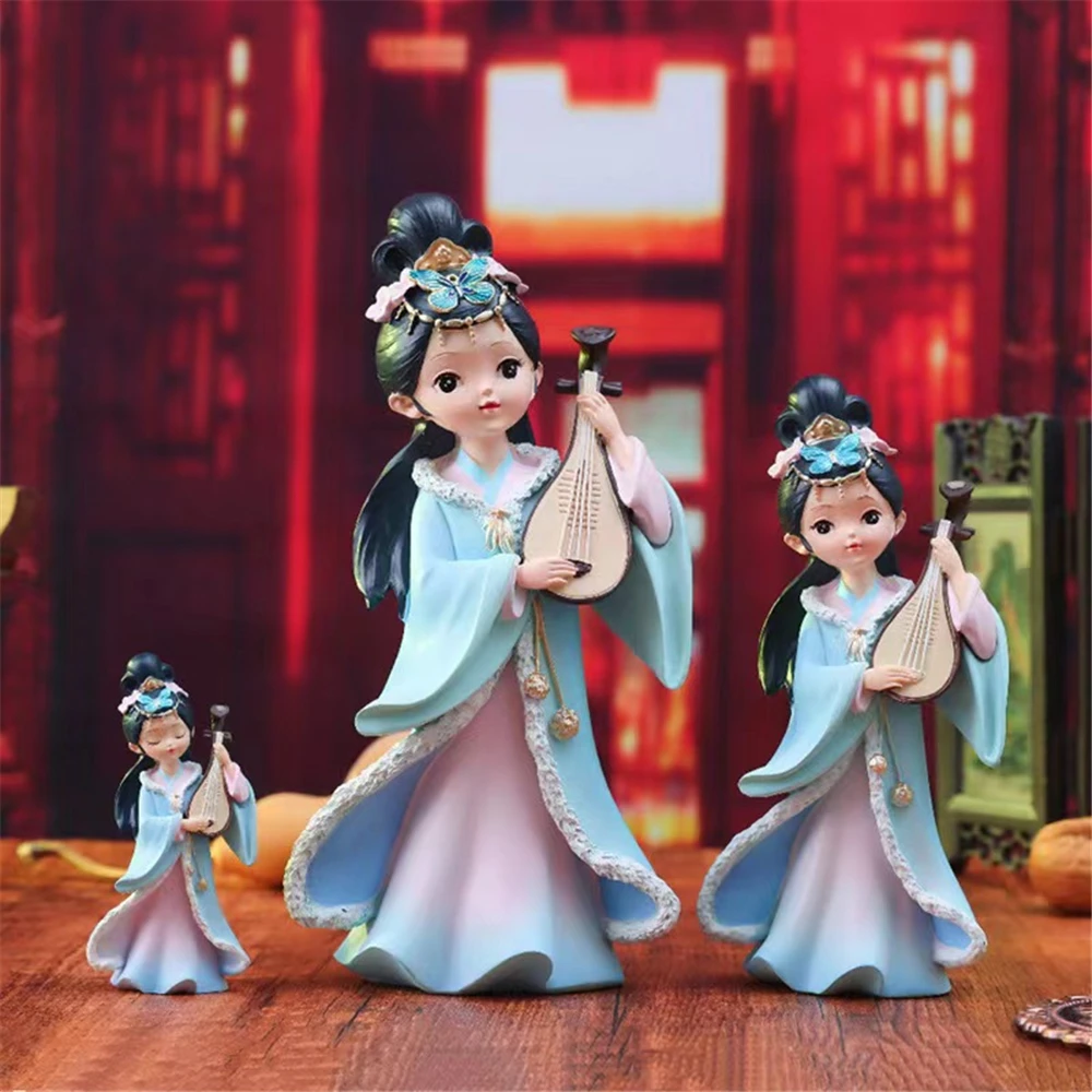 指人形 フィギュア 希少 Four Beauties Resin Doll Sculptures Chinese History
