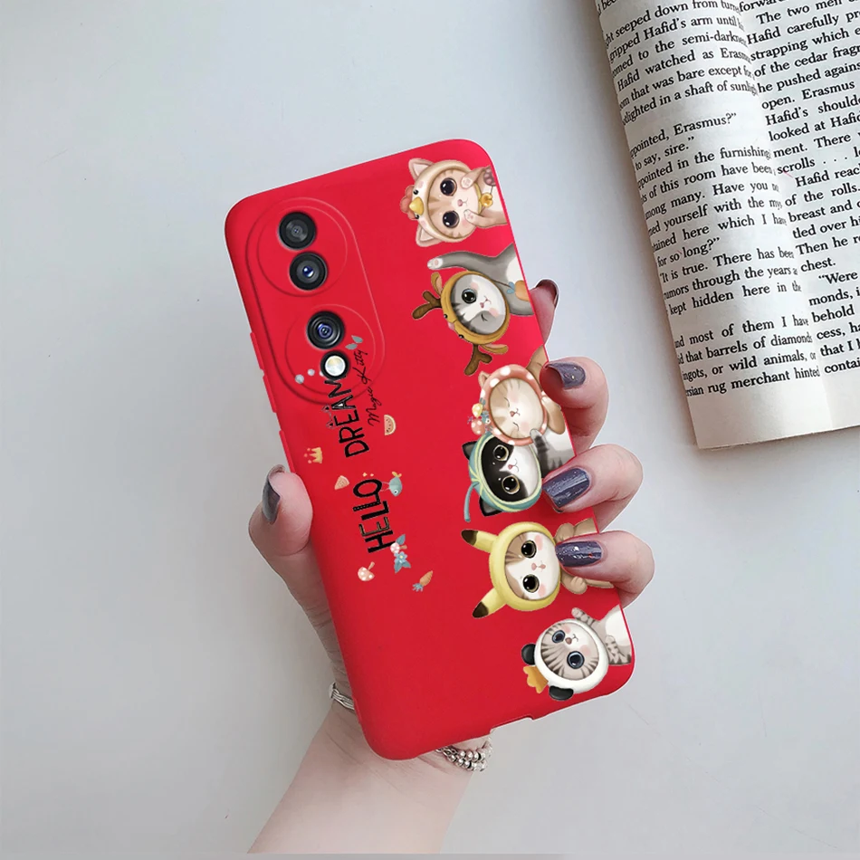 Stylish Flower Soft Silicone Phone Case for Huawei Honor 70 Series