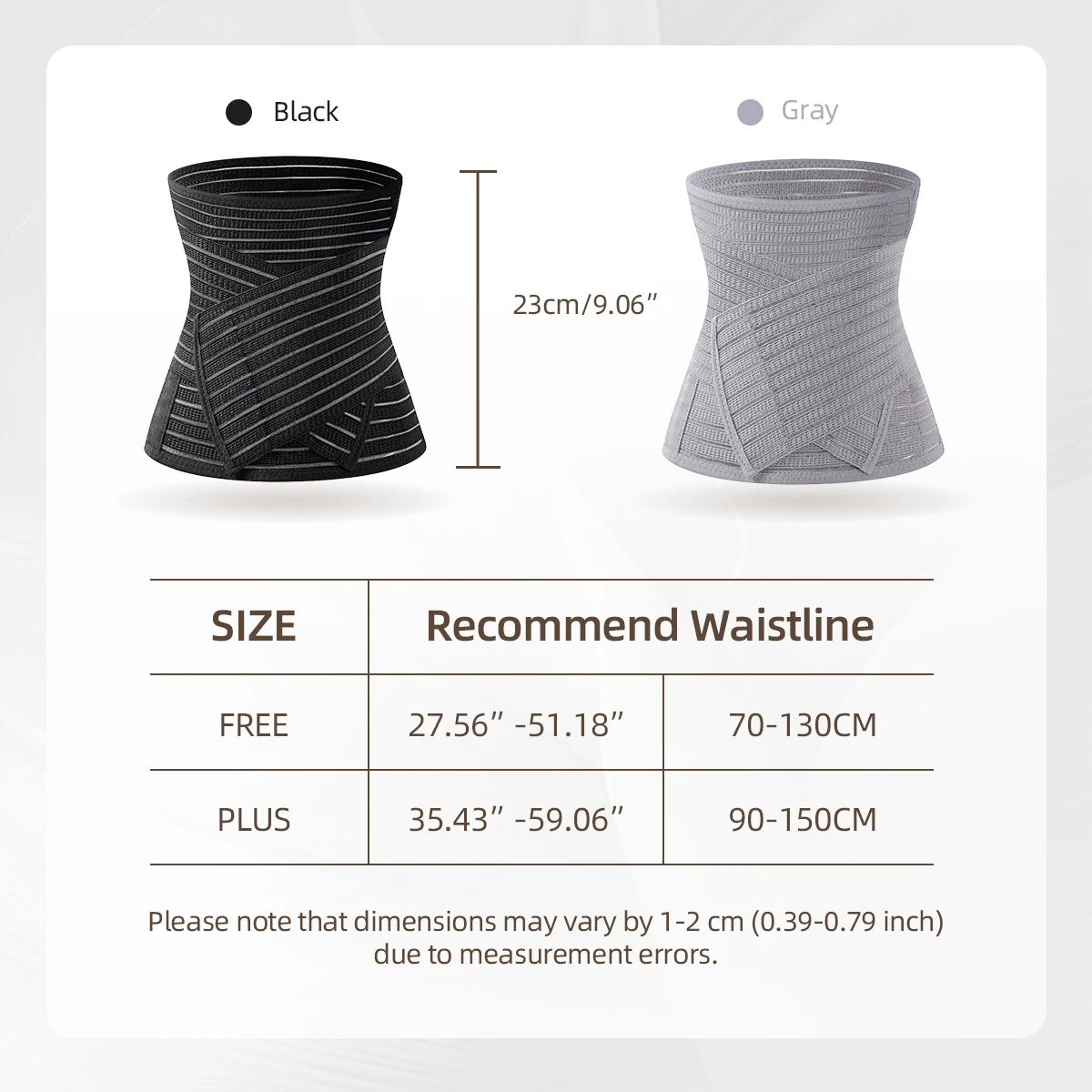 Bamboo Fiber Postpartum Belly Wrap Girdle Band, Postpartum Corset Waist Belt, Postnatal Shapewear Tummy Cinch,Black/Gray