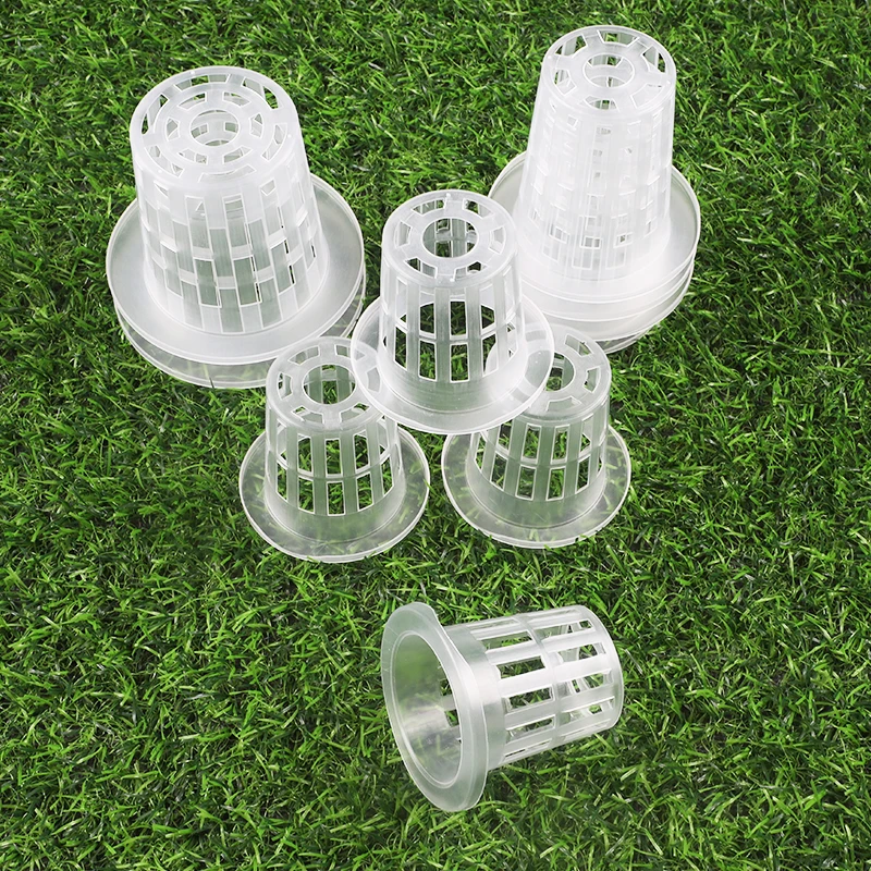 Hydroponic Basket Garden Vegetable Soilless Grow Net Pot Multi-Size Aeroponics Plastic Planting Mesh Pots 10pcs hydroponic plant pots