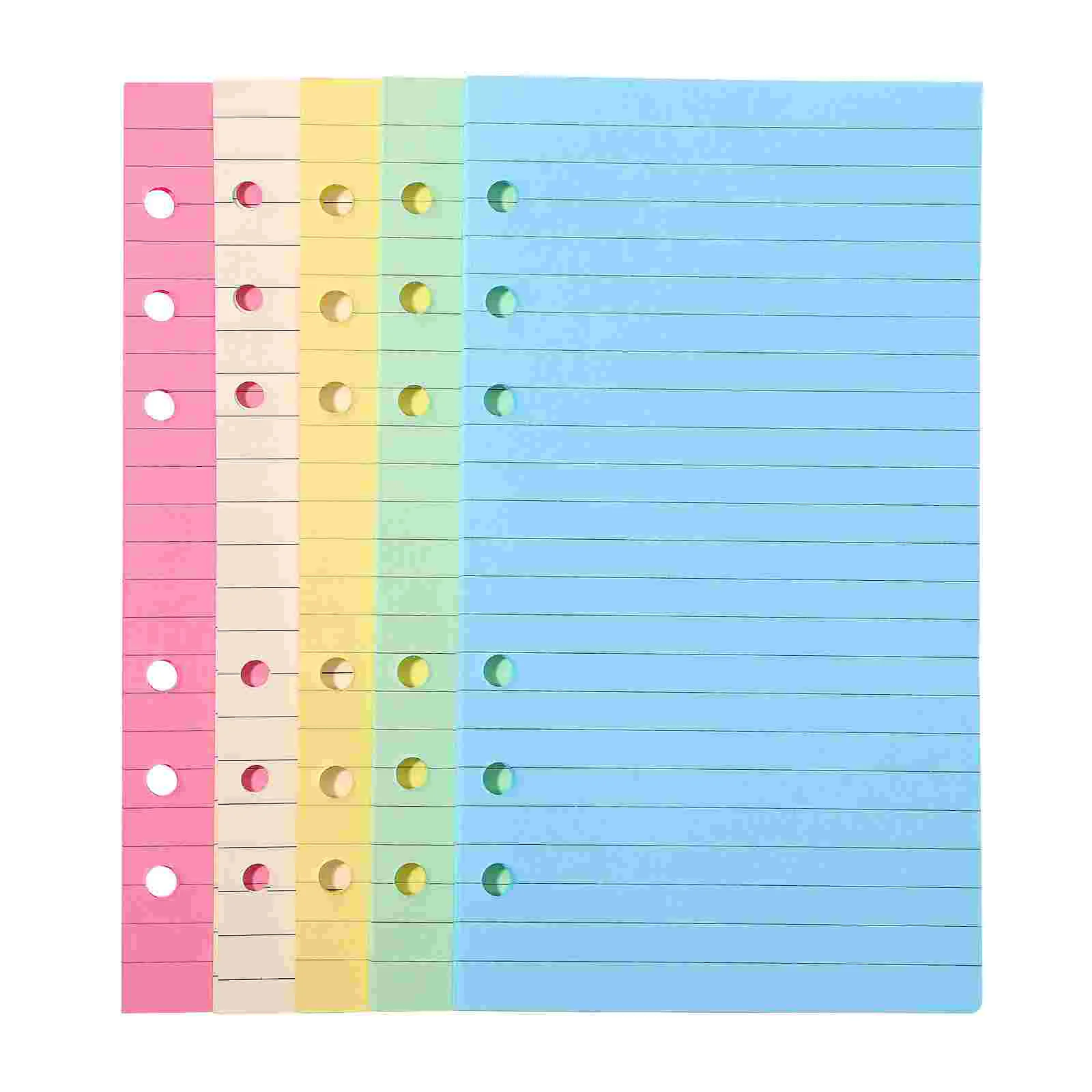 

Refills Inserts Paper Colorful Loose Leaf Note Pads Detachable for Notebok 6-Hole