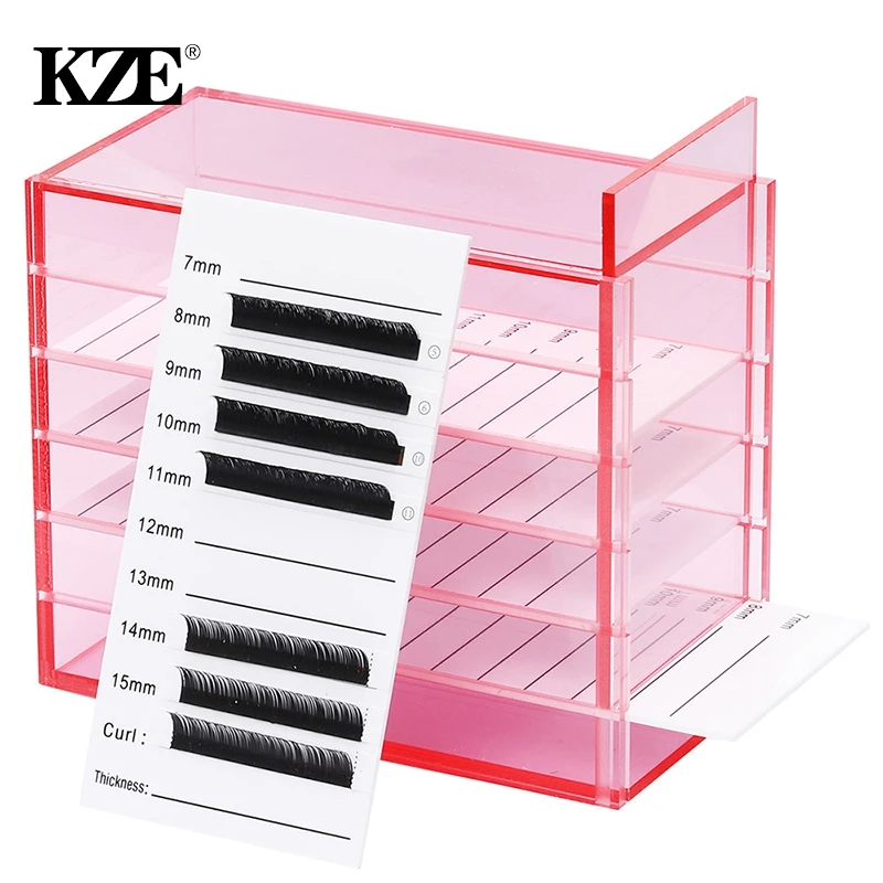 

1 Pcs Five-story Display Stand False Eyelashes Acrylic Material Storage Box Blue White Red Lash Extentions Makeup Tools