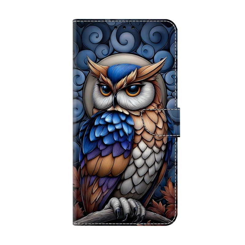 Stylish Painted Pattern Flip Wallet Case - Protective Cover