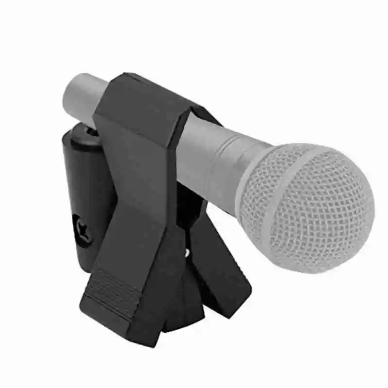 Microphone Clip Holder 1Pc Microphone Clip Universal Butterfly Spring Clip Flexible Microphone Mic Holder Clamp Accessory Black Mount Stand Plastic