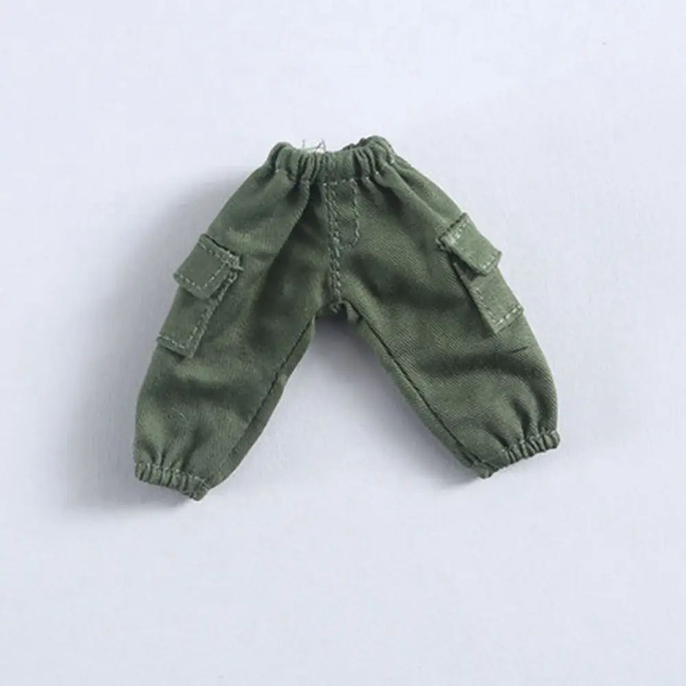 Ob11 Clothes Fashion Tooling Style Pants Pocket Decoration Jeans Elastic Waist Trousers For Obitsu11 Dolls Accessories Kids Toys 6