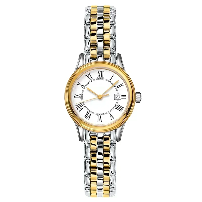 

Luxury New Military Flag Mechanical Watch Ladies Gold-Plated Trendy Automatic Rose Gold White Dial Fashion Watches