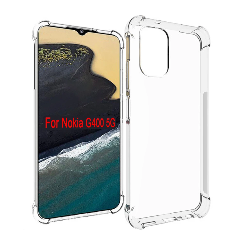 Clear TPU Protective Case with Air Cushion and Non-Slip Grip for 6.58 Inch Smartphones
