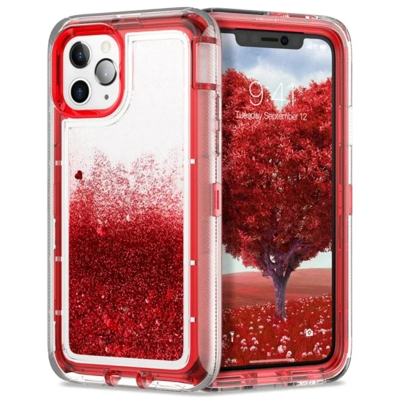 Liquid Glitter Shockproof Phone Case with 3D Sparkly Cover and Anti-Scratch Design