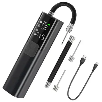 Electric Ball Pump with Inflation & Deflation, Accurate Pressure Gauge and 4 Preset Modes, Automatic Ball Pump for Basketball, 1