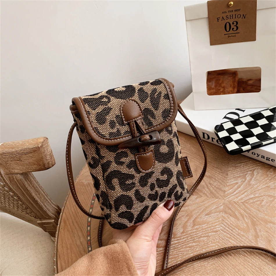 Leopard Mini PU Leather Mobile Phone Crossbody Sling Bags for Woman Canvas  Handbag Spring New Luxury Brand Designer Shoulder Bag - AliExpress